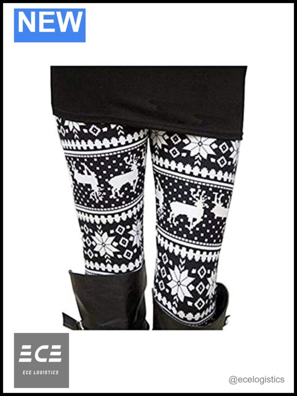 Christmas Printed Ankle Leggings Women's Fitted Soft Stretch Holiday